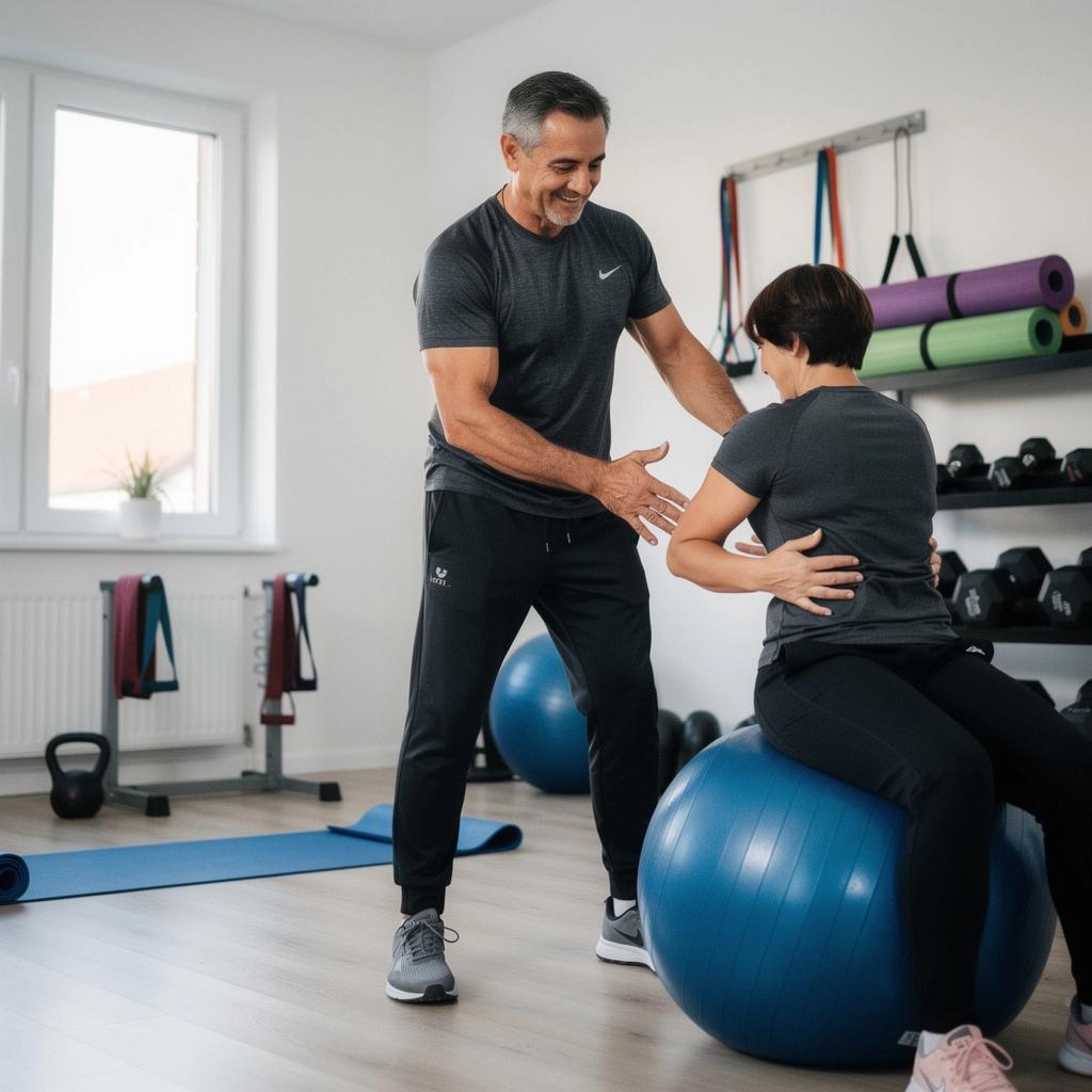 Középkorúaknak szóló online fitnesz edzés, amely a core izomzat erősítésére összpontosít.